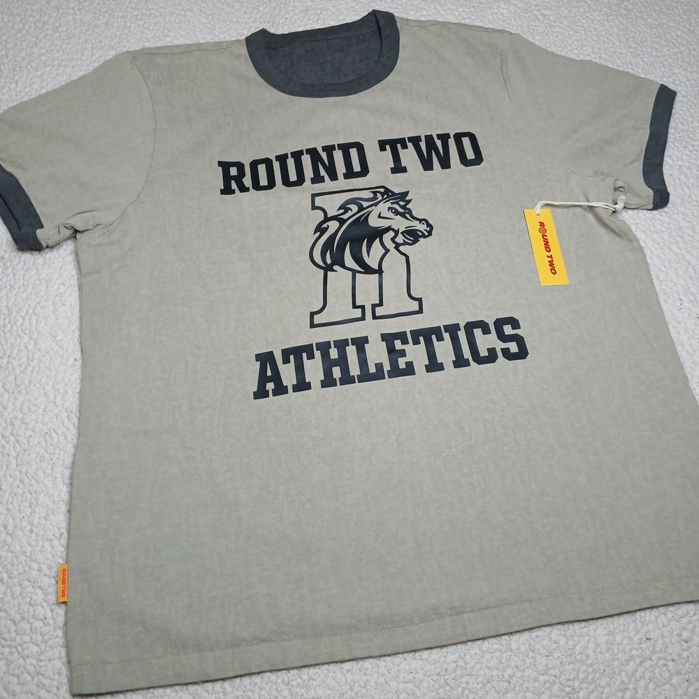 Heavyweight Varsity Athletics Ringer T Shirt XXL Athletic Fit